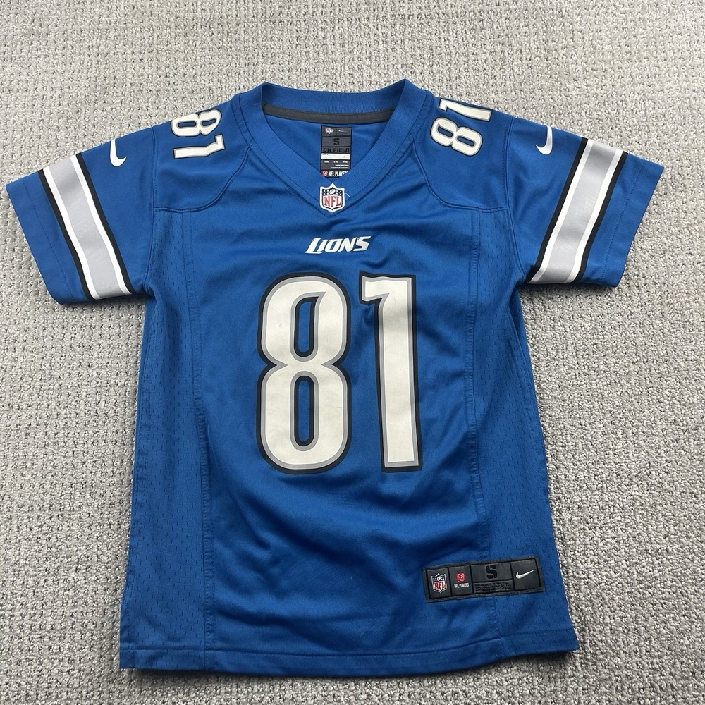 Nike Detroit Lions Calvin Johnson NFL Football Jersey Youth Small Blue 81
